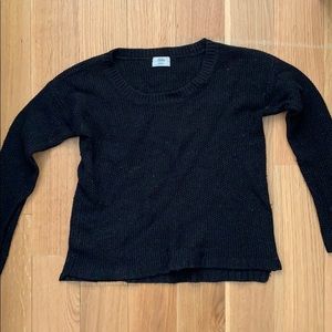 Black Madewell crew neck waffle sweater